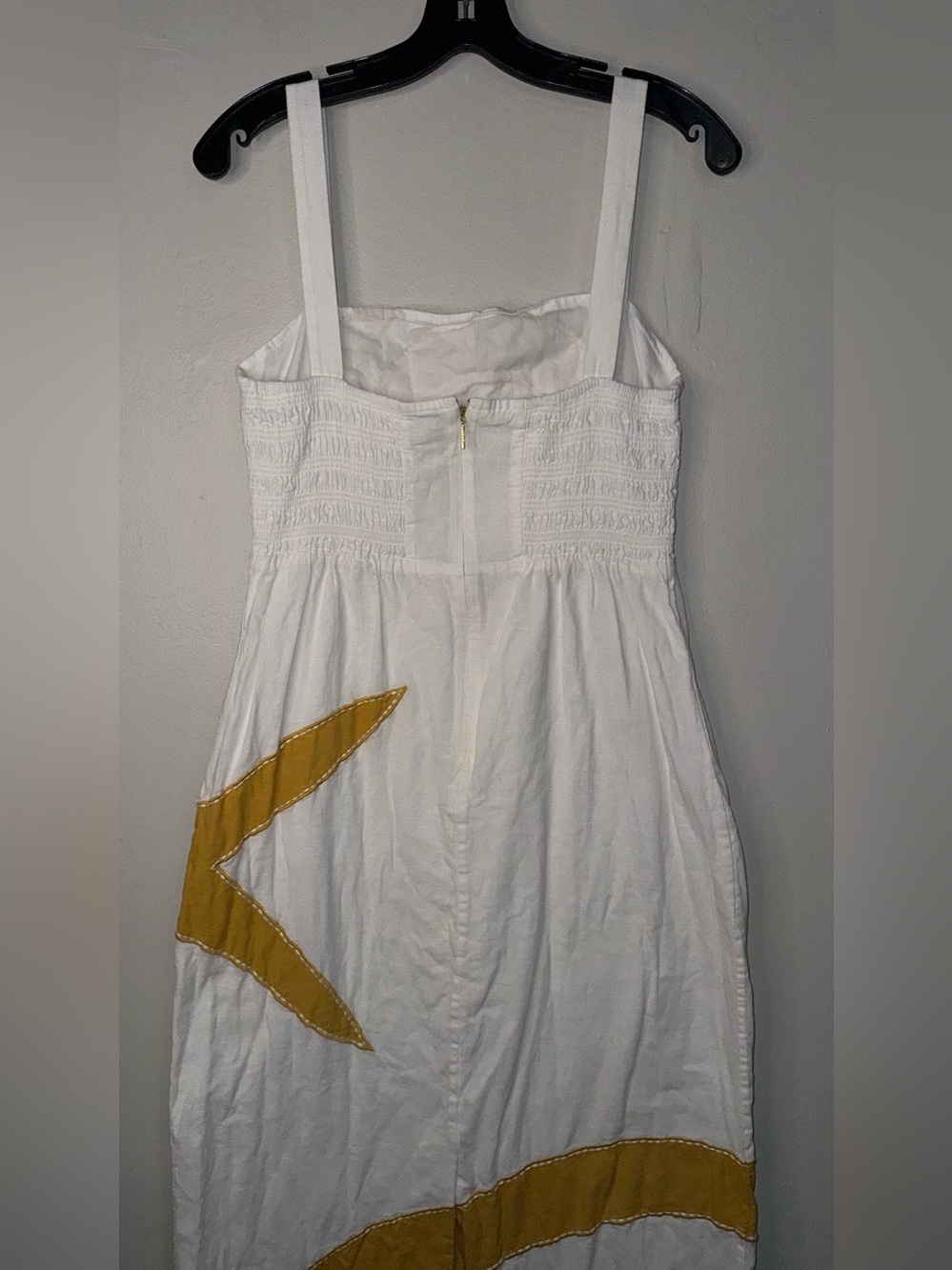 Cleobella White Midi Dress with Mustard Spiral Appliqué - Picture 9 of 12